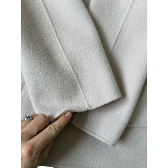 Theory Wool Cashmere Utility Coat Jacket Rosewood Pink Size L - Picture 9 of 16